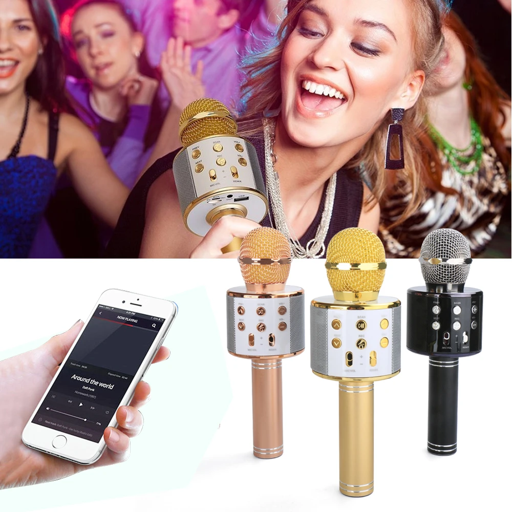 Microphone karaoké à Condensateur, Barre de son, Portable, UHF, sans Fil,  Bluetooth – MADON CI